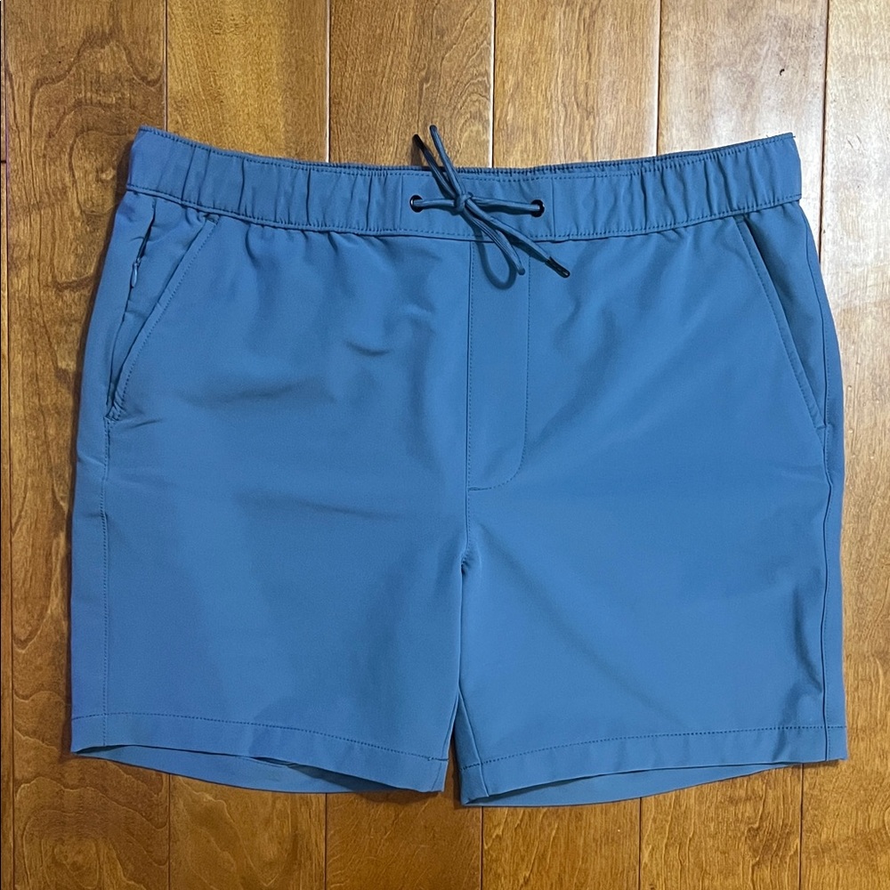 Goodfellow & Co Elastic Waist Shorts Size L Teal Blue Casual Pockets